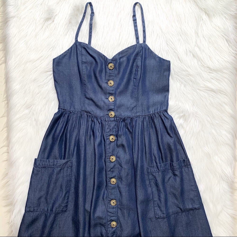 SOLD-Urban Outfitters Chambray Maxi Dress - Picture 6 of 9